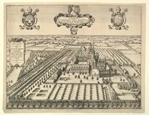 Wenceslaus Hollar Artist Drucke: Tongerloo 1659 Etching first state two Prints