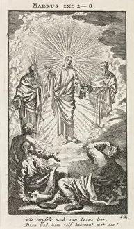 Transfiguration Of Christ Drucke: Transfiguration of Christ on Mount Tabor, Jan Luyken, wed