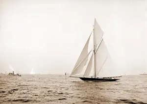 Vintage Yachting Photos Drucke: Valkyrie rounding outer mark Oct. 5, 1893, Valkyrie II (Yacht), Yachts, Regattas, 1893