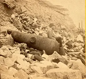 Civil War Images Drucke: View of Ft. Sumpter (i. e. Sumter), showing a mingled mass of debris, shot, shell