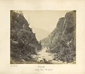 River Ganges India Drucke: View Ganges Dangully looking down River Samuel Bourne