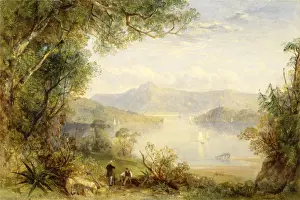 Blick auf den Hudson River von Thomas Creswick (1811 - 1869), Britischer Künstler