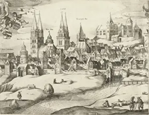 Nuremberg City View Drucke: View of Nuremberg, Germany, Dirk Eversen Lons, Nicolaes Visscher (I), 1666