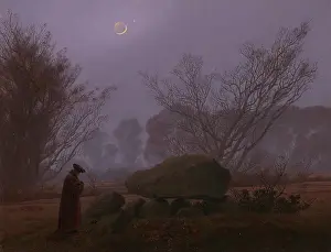 Caspar David Friedrich Art Drucke: A Walk at Dusk