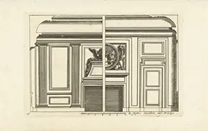 Interior Design Architecture Drucke: Wall Layout, interior, decoration, design, ornament, ornamental, architecture, Jean