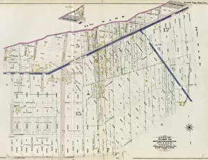 Old American Geography Maps Drucke: Part of Ward 29. Land Map Sections, Nos. 5, 12, & 15. Volume 2, Brooklyn Borough