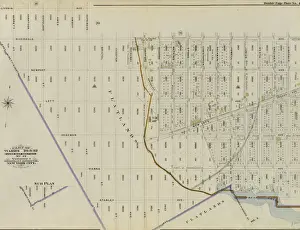 Old American Geography Maps Drucke: Part of Wards 26 & 32. Land Map Section, No