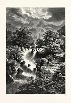 Wasserfälle im Pyrenäen, von Albert Rieger