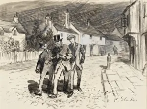 Drucke von Ein Bild von William James Glackens, 'Went Home', 1909, schwarzem Kreide, Kohle und Tusche auf wove Papier J Drucke: William James Glackens: Dann gingen wir alle nach Hause
