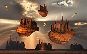 Fortgeschrittene Technologie wird verwendet, um Antigravitationsflugzeuge zu erstellen.