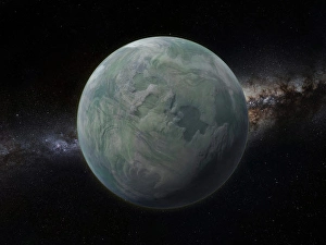 Space Art Illustration Drucke: Artist's impression of a forest planet