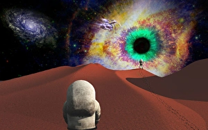 Futuristic Space Travel Drucke: Astronauts on another planet