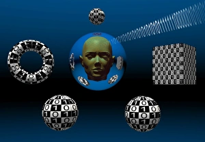 Binary Code Drucke: Binary language, a universal means of communication