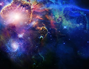 Abstract Space Art Drucke: Bright Deep Space