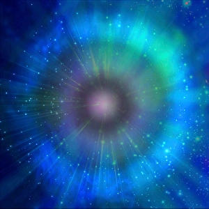 Abstract Light Background Drucke: Circle of light. 3D rendering