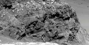 Mars Landscape Drucke: A cliff on the surface of Mars