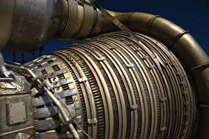 No People In The Background Photos Drucke: Close-up view of a rocket engine