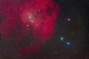 Comet ATLAS Approaching Lambda Orionis Nebula