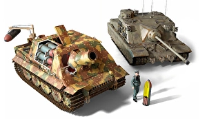 British Army Tanks Drucke: Comparison of two specialized armored vehicles