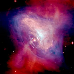 Crab Nebula Drucke: A composite image of the Crab Nebula