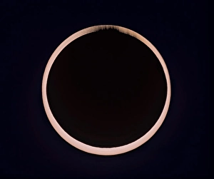 Annular Solar Eclipse Drucke: A composite of the October 14, 2023 annular solar eclipse at second contact