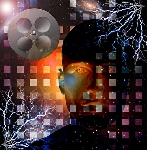 Artificial Intelligence Concept Drucke: Composition symbolizes cinematography