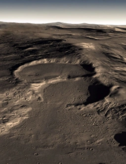 Mars Geological Formations Drucke: Three craters in the eastern Hellas region of Mars