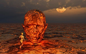 Fantasy Artwork Drucke: The creation of the first human couple