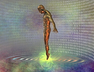 Binary Code Image Drucke: Cyborg Reborn