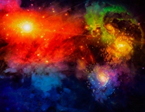 Abstract Space Art Drucke: Deep Space Painting