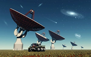 Parabolic Antenna Technology Drucke: A deep space tracking station on an alien planet