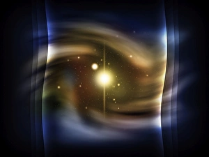 Starry Night Sky Picture Drucke: Digitally generated image of deep space
