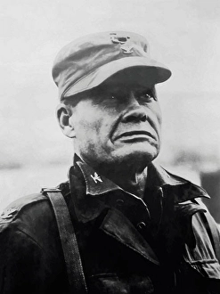 Black And White Soldier Images Drucke: Digitally restored vector portrait of General Lewis Chesty Puller