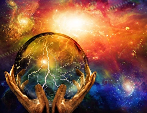 Science Fiction Art Drucke: Energy observed in sphere