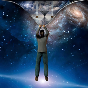 Abstract Space Art Drucke: The fabric of time revealed