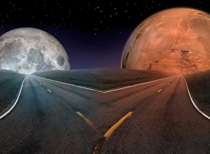 Planetary Science Images Drucke: The future of space exploration: to the Moon or Mars?