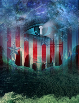 American Flag Concept Drucke: High Resolution USA Security
