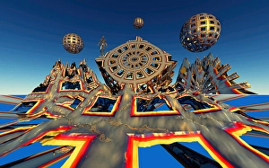 Artificial Intelligence Artwork Drucke: A highly advanced dyson sphere