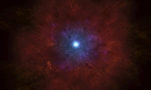 Supernova Explosion Drucke: Illustration of a massive star going supernova