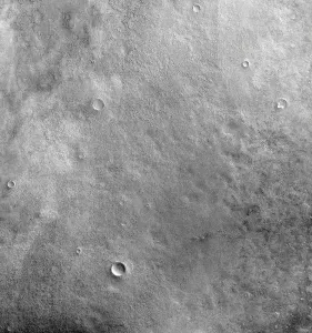 Black And White Space Images Drucke: Kepler crater on the surface of Mars