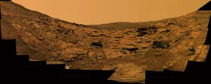 Planetary Science Photos Drucke: Layered exposures of rock on the surface of Mars