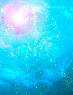 Vibrant Blue Backdrop Drucke: Light Abstract. Vivid sky