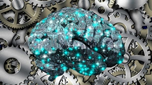 Artificial Intelligence Concept Drucke: Machine Brain
