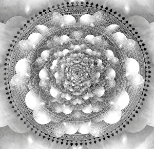 Abstract Space Art Drucke: Mandala and multi-layered spaces