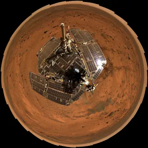 Space Exploration Technology Drucke: Mars Exploration Rover on the surface of Mars