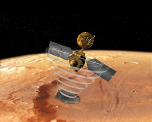Spacecraft Illustration Drucke: Mars Reconnaissance Orbiter