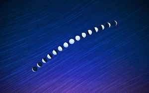 Full Moon Photography Drucke: Moon phases