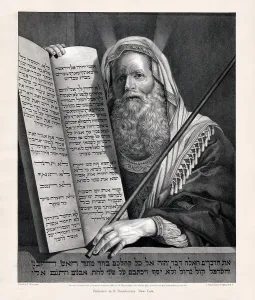 Moses Ten Commandments Drucke: Moses with the Ten Commandments