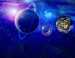 Space Travel Illustration Drucke: Multigenerational Interstellar City Ship