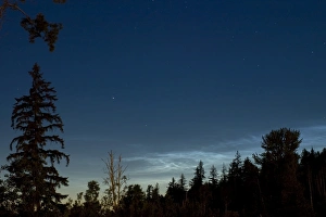 Twilight Sky Photography Drucke: Noctilucent Coluds